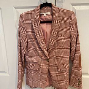 Veronica Beard Crew Glen Red Plaid Cutaway Jacket Blazer